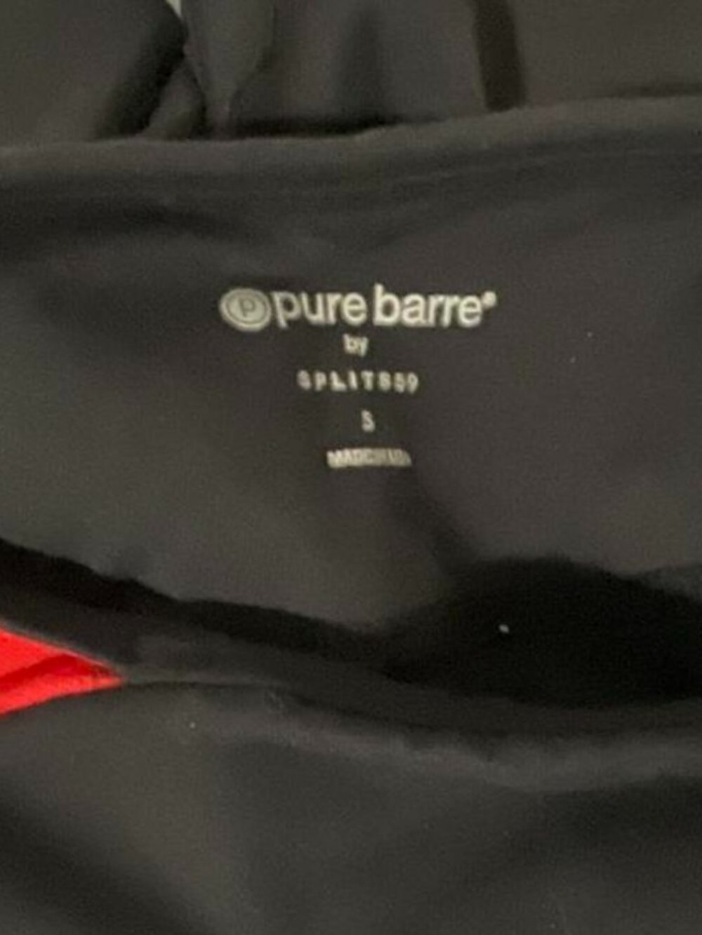 Pure Barre Black Workout Leggings Women's Small Yoga Pilates Activewear,Like New - Picture 3 of 3